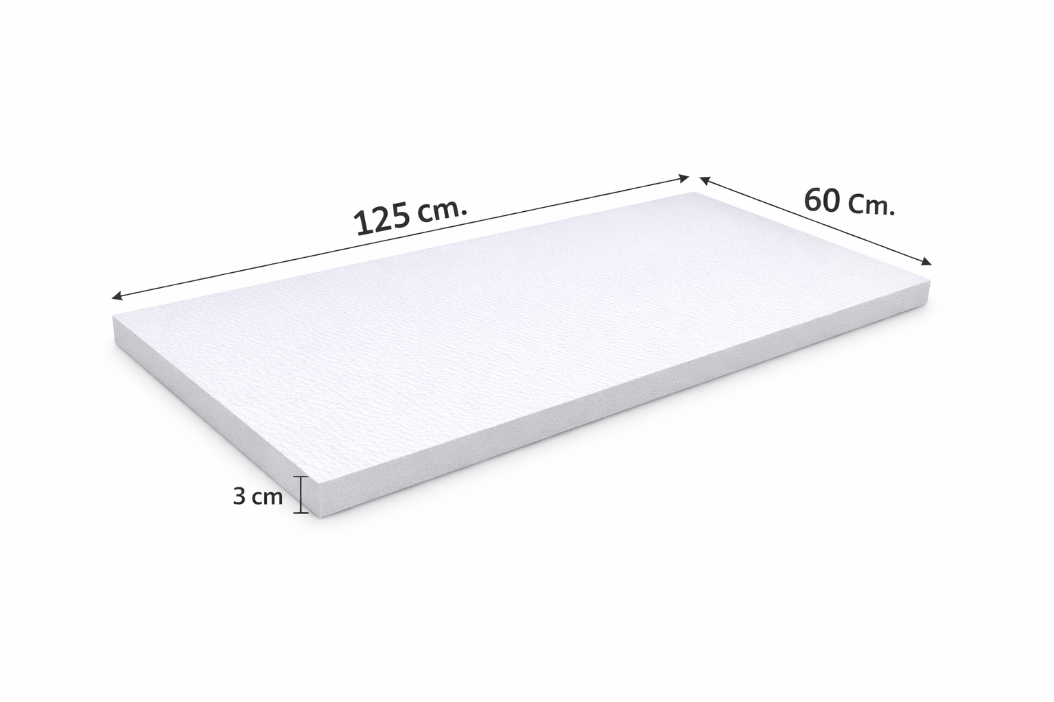 Pannello polistirene da 3 cm 125x60